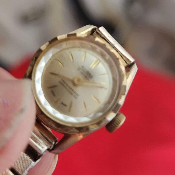 Sorna 17 Jewel Gold Plate Antimagnetic Waterproof Stainless Steel Back Watch main image 8